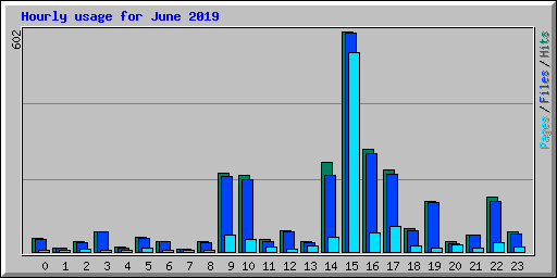 Hourly usage for June 2019