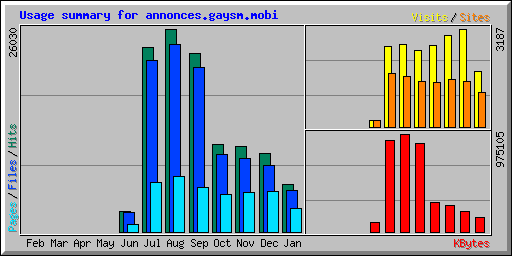 Usage summary for annonces.gaysm.mobi