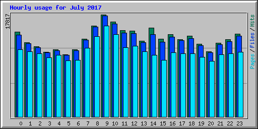 Hourly usage for July 2017