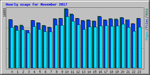 Hourly usage for November 2017