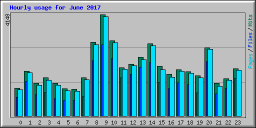 Hourly usage for June 2017