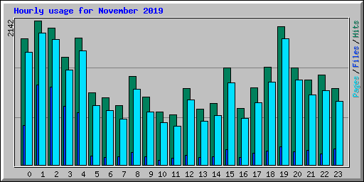 Hourly usage for November 2019