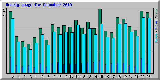 Hourly usage for December 2019