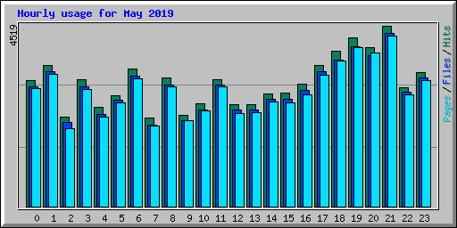 Hourly usage for May 2019