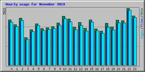 Hourly usage for November 2019