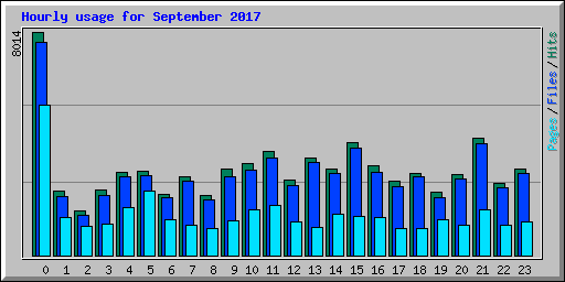 Hourly usage for September 2017