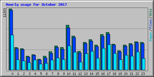 Hourly usage for October 2017