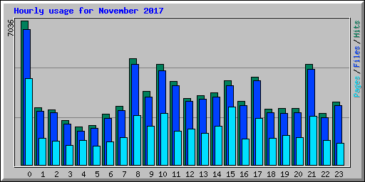Hourly usage for November 2017