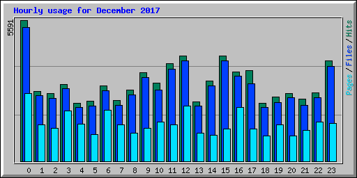 Hourly usage for December 2017