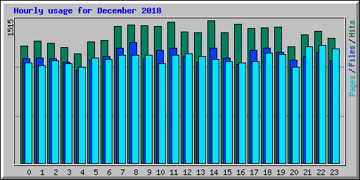 Hourly usage for December 2018