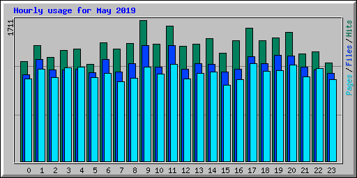 Hourly usage for May 2019