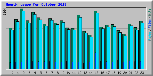 Hourly usage for October 2019
