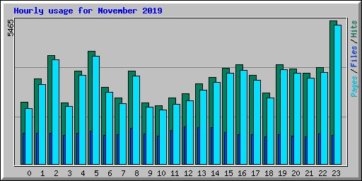 Hourly usage for November 2019