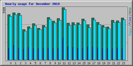 Hourly usage for December 2019