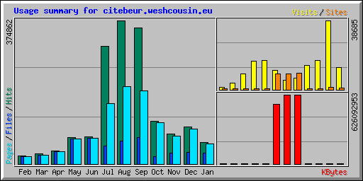 Usage summary for citebeur.weshcousin.eu