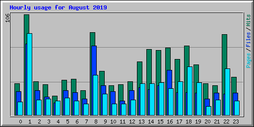 Hourly usage for August 2019