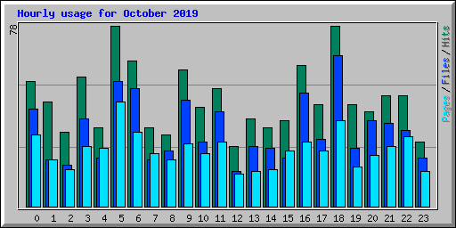 Hourly usage for October 2019