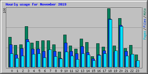 Hourly usage for November 2019