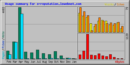Usage summary for e-reputation.lewebnet.com