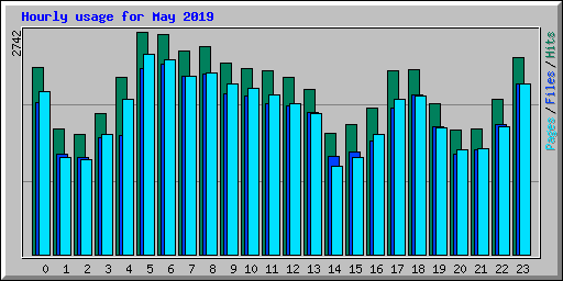 Hourly usage for May 2019