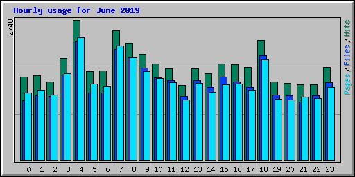 Hourly usage for June 2019