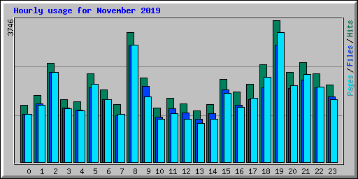 Hourly usage for November 2019
