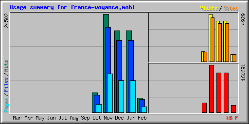 Usage summary for france-voyance.mobi