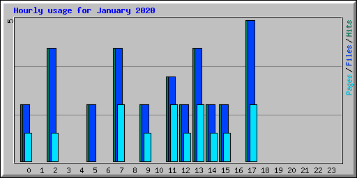 Hourly usage for January 2020