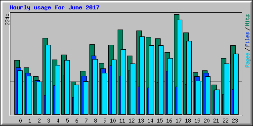 Hourly usage for June 2017
