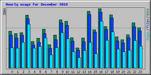 Hourly usage for December 2018