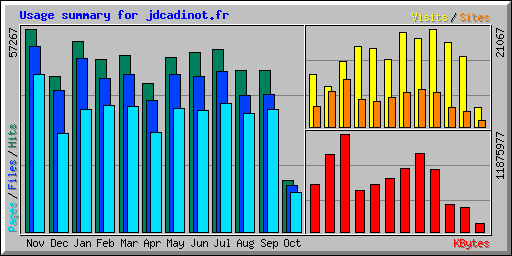 Usage summary for jdcadinot.fr