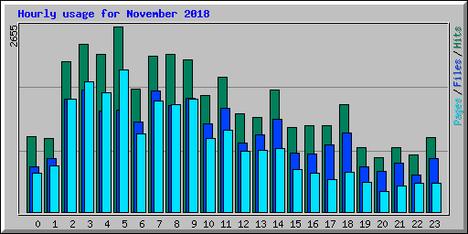 Hourly usage for November 2018
