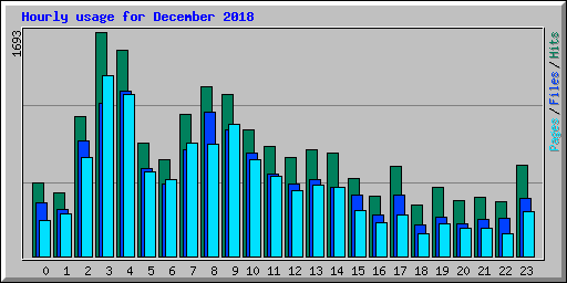 Hourly usage for December 2018