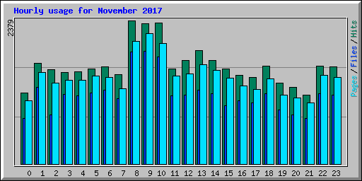 Hourly usage for November 2017