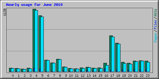 Hourly usage for June 2019