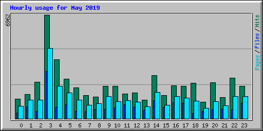 Hourly usage for May 2019