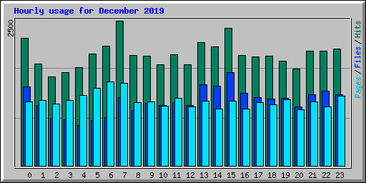 Hourly usage for December 2019
