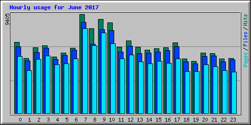 Hourly usage for June 2017