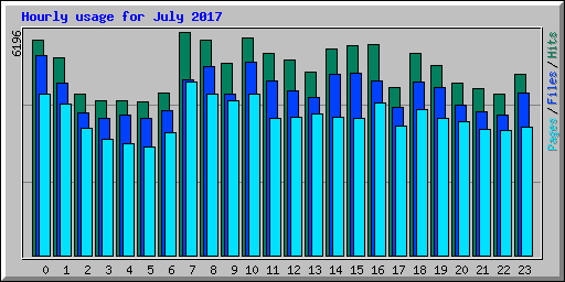 Hourly usage for July 2017