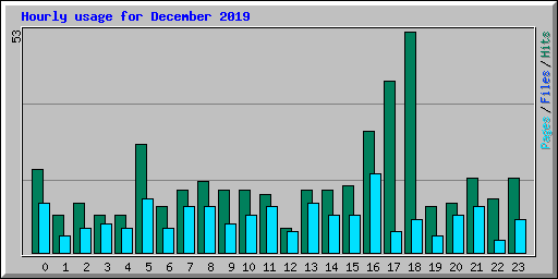 Hourly usage for December 2019