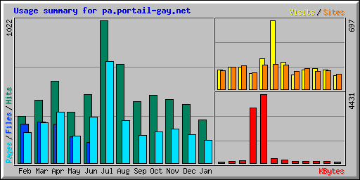 Usage summary for pa.portail-gay.net