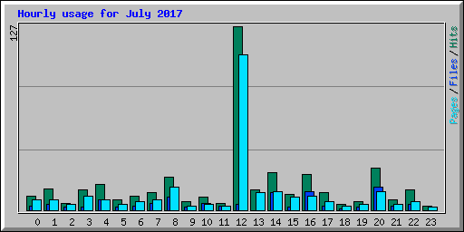 Hourly usage for July 2017