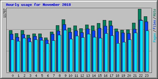 Hourly usage for November 2018