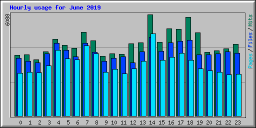 Hourly usage for June 2019