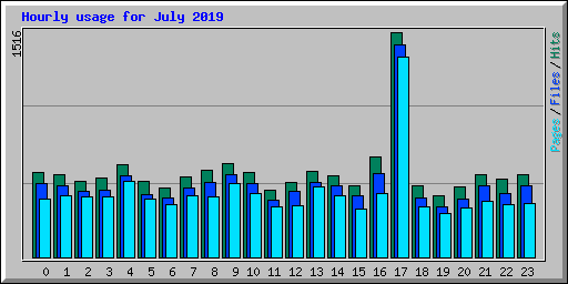 Hourly usage for July 2019