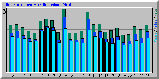 Hourly usage for December 2019
