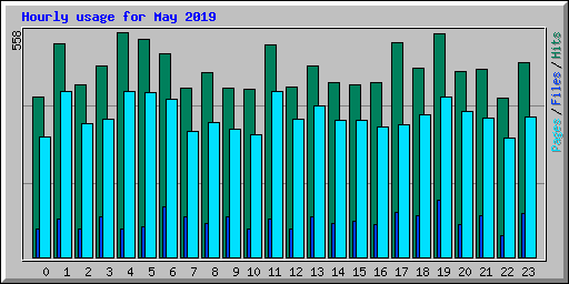 Hourly usage for May 2019