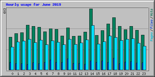 Hourly usage for June 2019