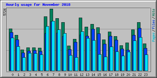 Hourly usage for November 2018