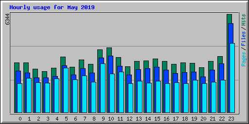 Hourly usage for May 2019